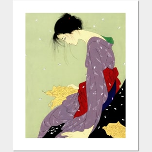 Kimono Girl reading Love letter Japanese Ukiyo-e Posters and Art